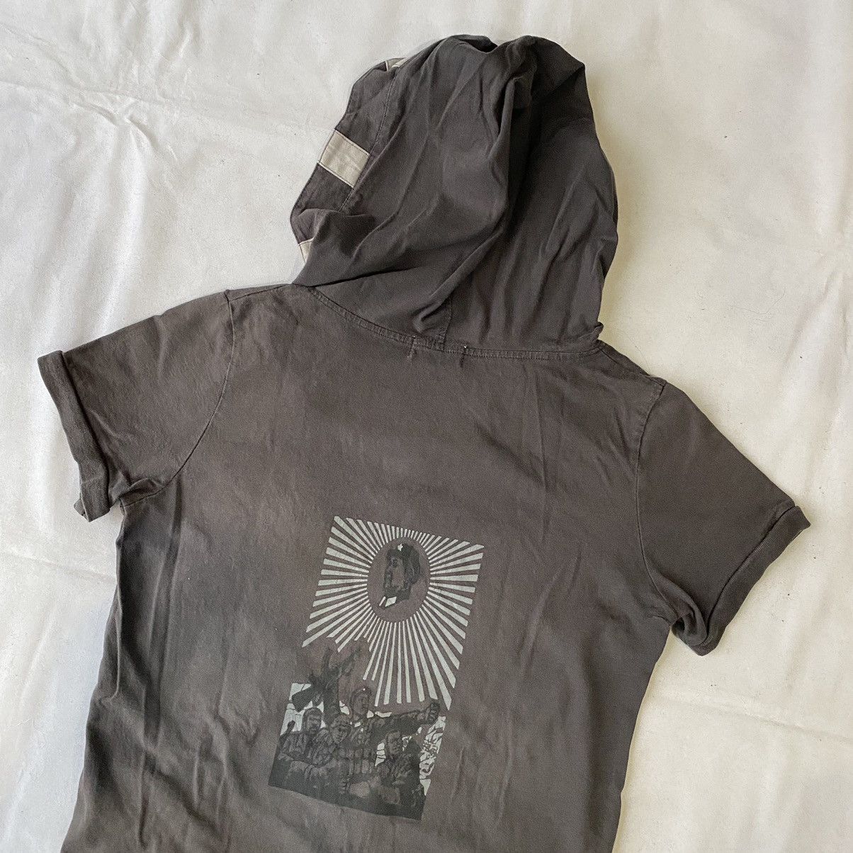 Japanese Brand × Le Grande Bleu (L.G.B.) × PPFM Vintage War Propaganda Distressed Hoodie PPFM LGB Style Tees Size US M / EU 48-50 / 2 - 12 Thumbnail