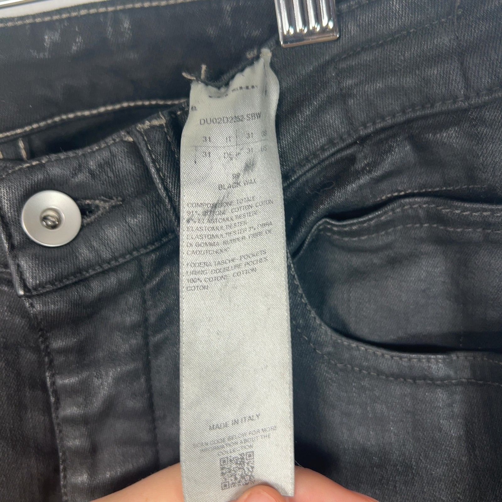 Rick Owens Drkshdw Rick Owens DRKSHDW Waxed 'Bias' Bootcut Jeans Size US 31 - 2 Thumbnail