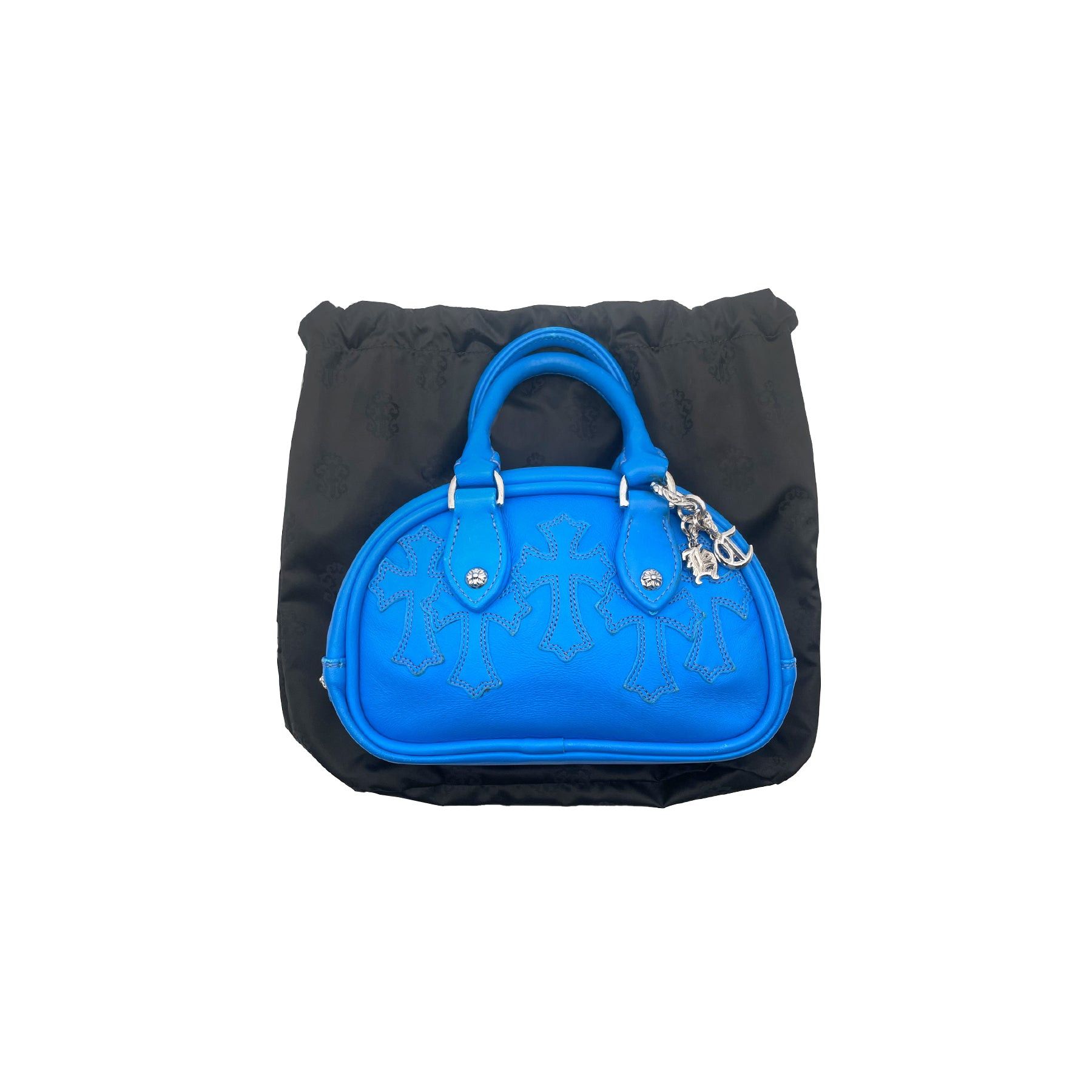Chrome Hearts Chrome Hearts Electric Blue Leather Cross Patch Mini Gym Bag Size ONE SIZE - 4 Thumbnail