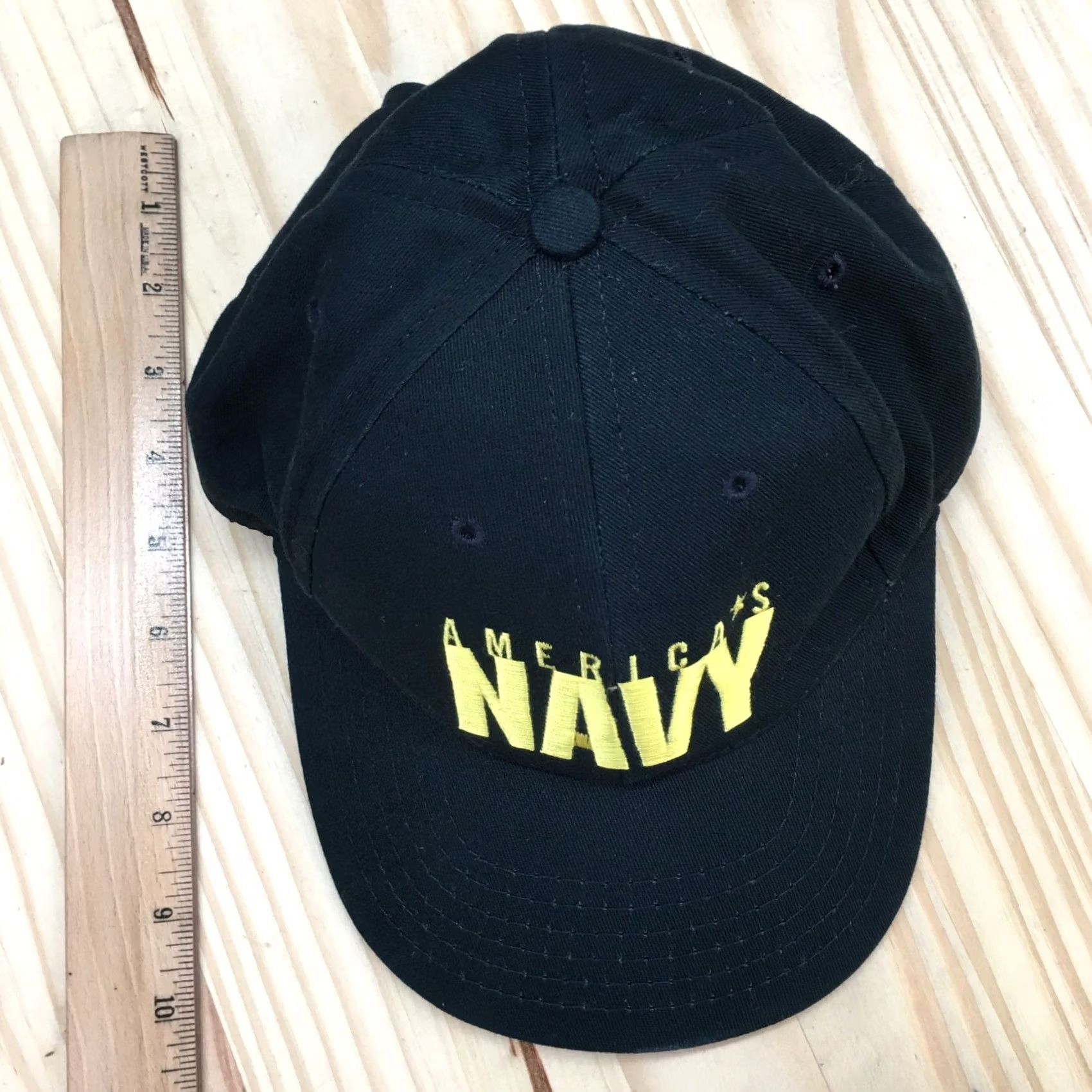 Vintage America's Navy Baseball Cap Hat Mens One Size Blue Embroidered Logo Adjustable Size ONE SIZE - 3 Thumbnail