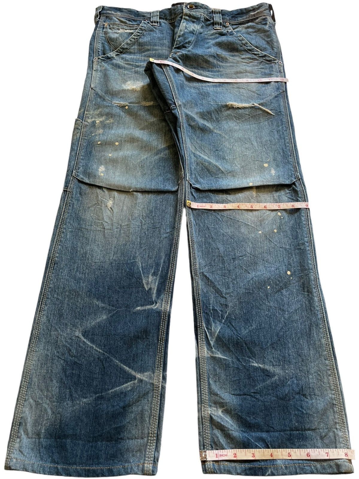 Japanese Brand Vintage Japanese Brand Acid Wash Carpenter Baggy Jeans Size US 34 / EU 50 - 15 Thumbnail