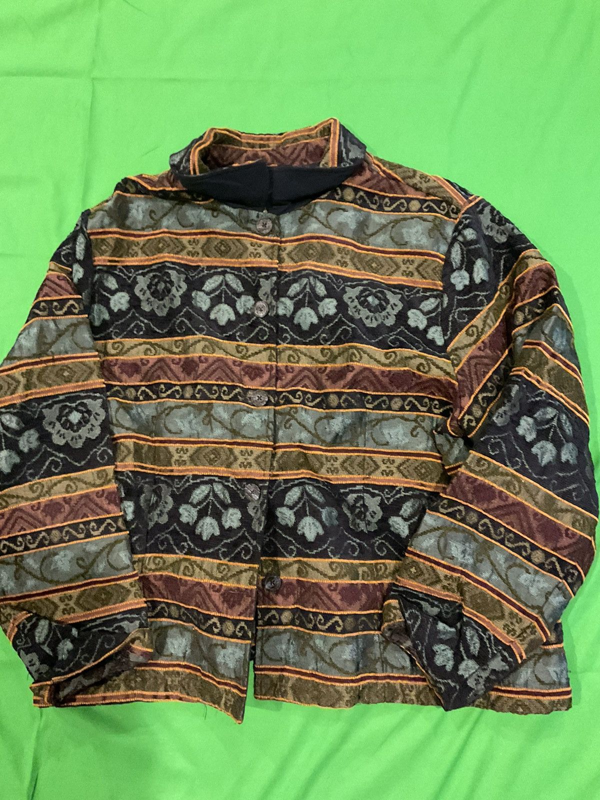 Vintage Vintage rug styled button up jacket Size US XL / EU 56 / 4 - 1 Thumbnail