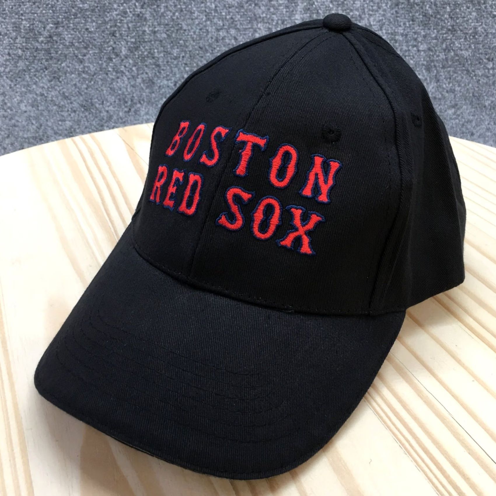 Logo 7 Boston Red Sox Baseball Cap Mens Black Red OS Adjustable Embroidered Logo Size ONE SIZE - 2 Thumbnail