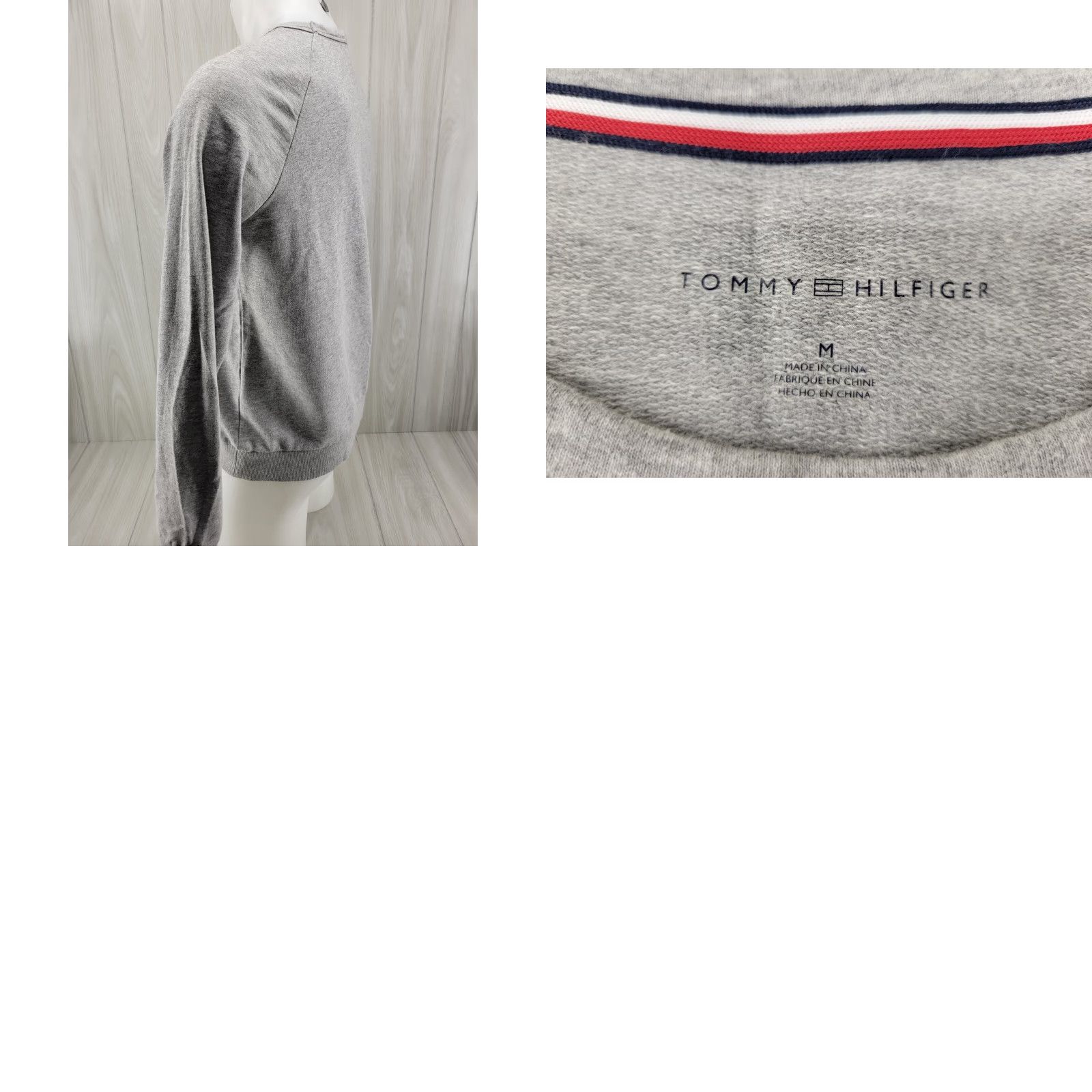 Tommy Hilfiger Tommy Hilfiger Men Long Sleeve Shirt Tommy Jeans Gray 90s Vintage Fit Regular Size M Size US M / EU 48-50 / 2 - 8 Thumbnail