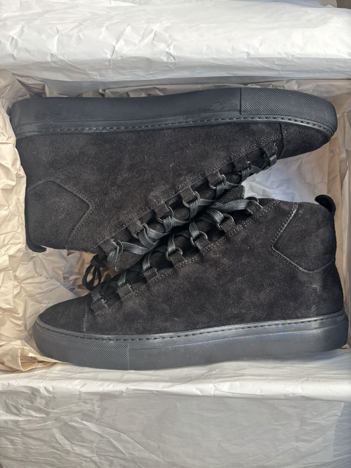 Balenciaga Balenciaga Arena High Black Suede EU 40 Size US 7 / EU 40 - 1 Thumbnail