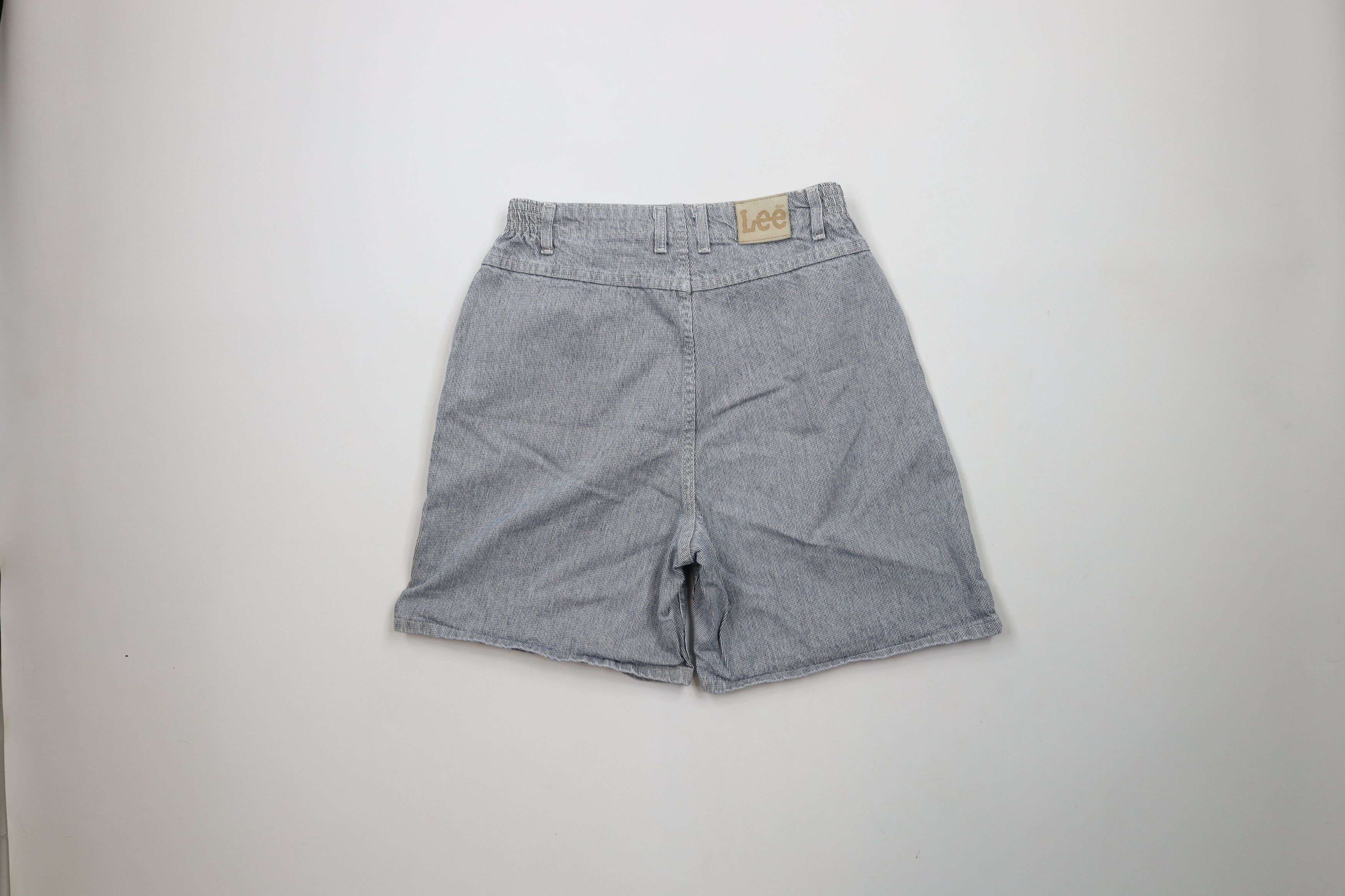 Lee × Vintage Vintage 90s Lee Striped Denim Jean Shorts Jorts USA Size 34" / US 12 / IT 48 - 11 Thumbnail
