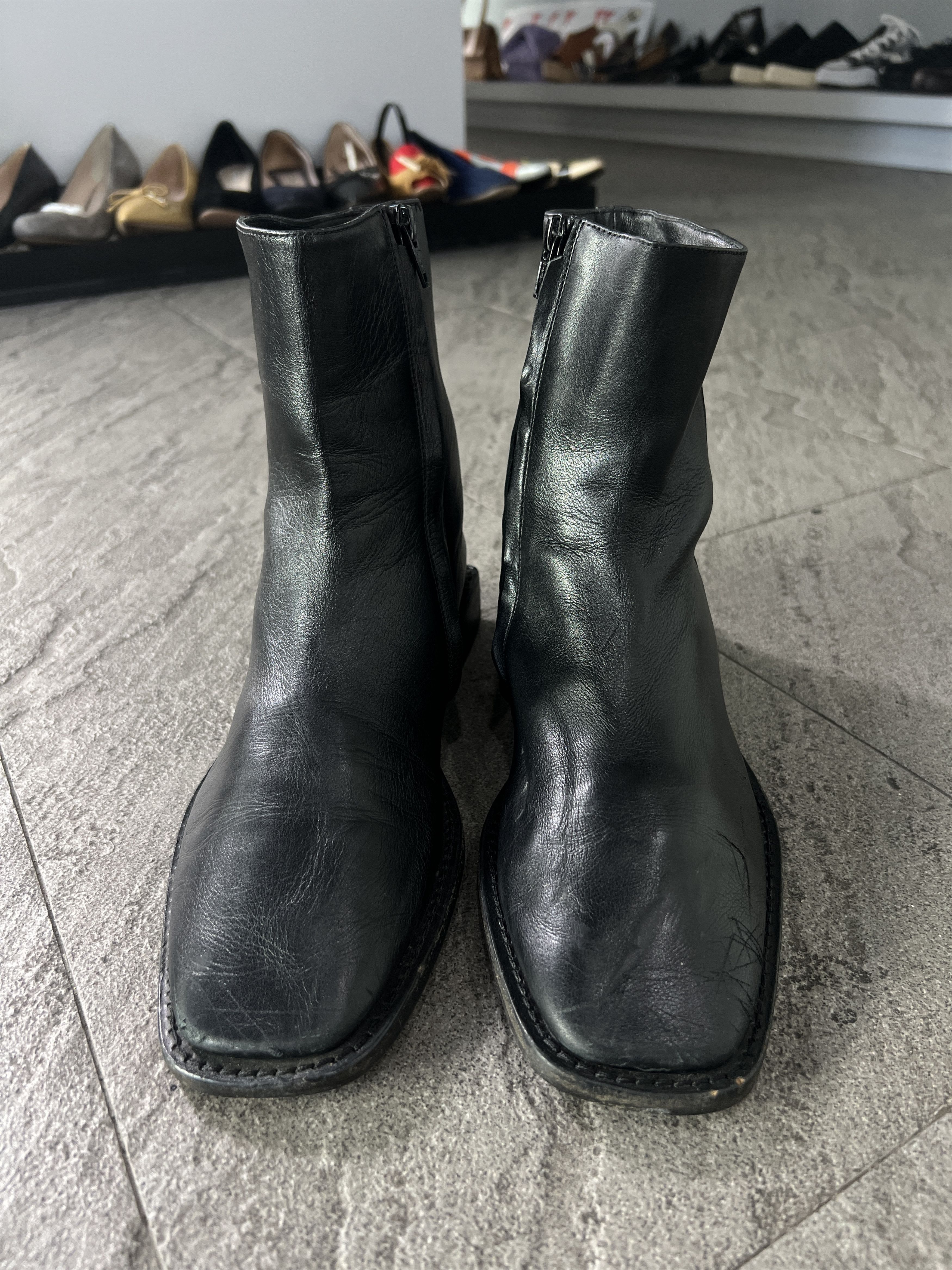 Balenciaga Balenciaga Square Toe Zip Leather Boots EU38 Italy Size US 8 / IT 38 - 3 Thumbnail
