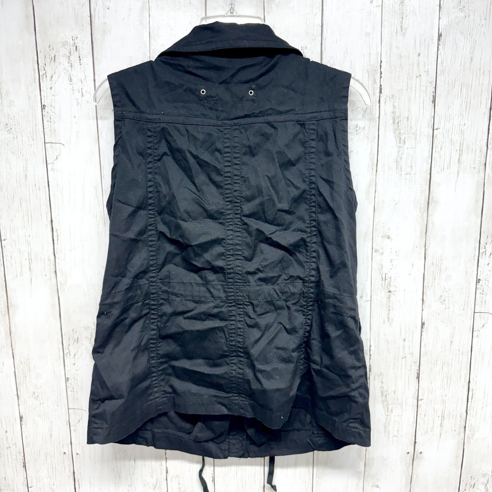 Other Elliot Lauren Vest Sz M Black Utility Zip Button Front Cinch Size M / US 6-8 / IT 42-44 - 5 Thumbnail