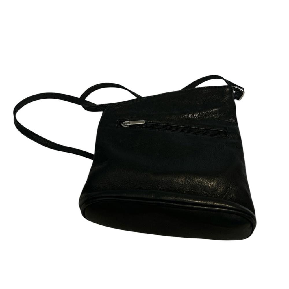 Designer Vintage Geniune Black Leather Crossbody Bag Size ONE SIZE - 5 Thumbnail