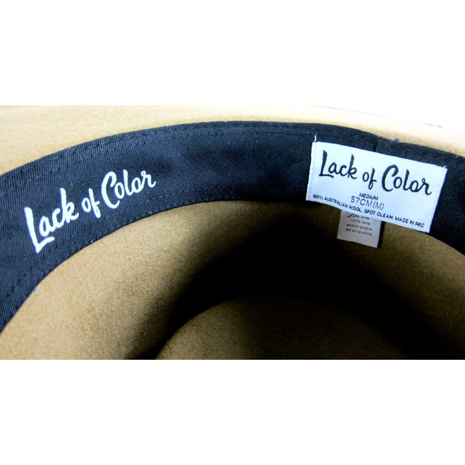 Lack of Color Lack Of Color Caramel Brown 100% Wool Felt Wide Brim Rancher Hat Women Medium Size ONE SIZE - 4 Thumbnail