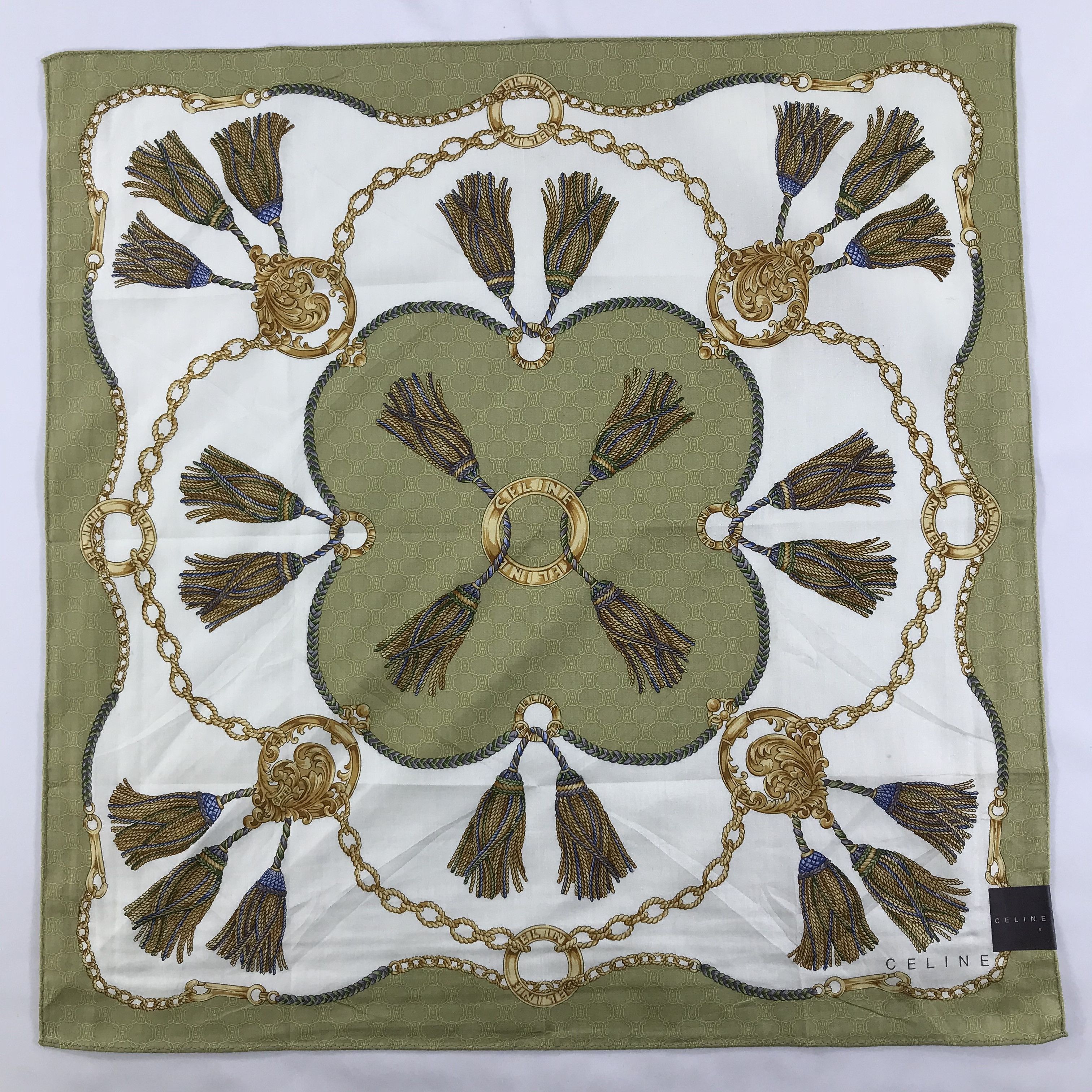 Celine × Vintage Celine Bandana / Handkerchief / Neckerchief - S1226 Size ONE SIZE - 1 Thumbnail