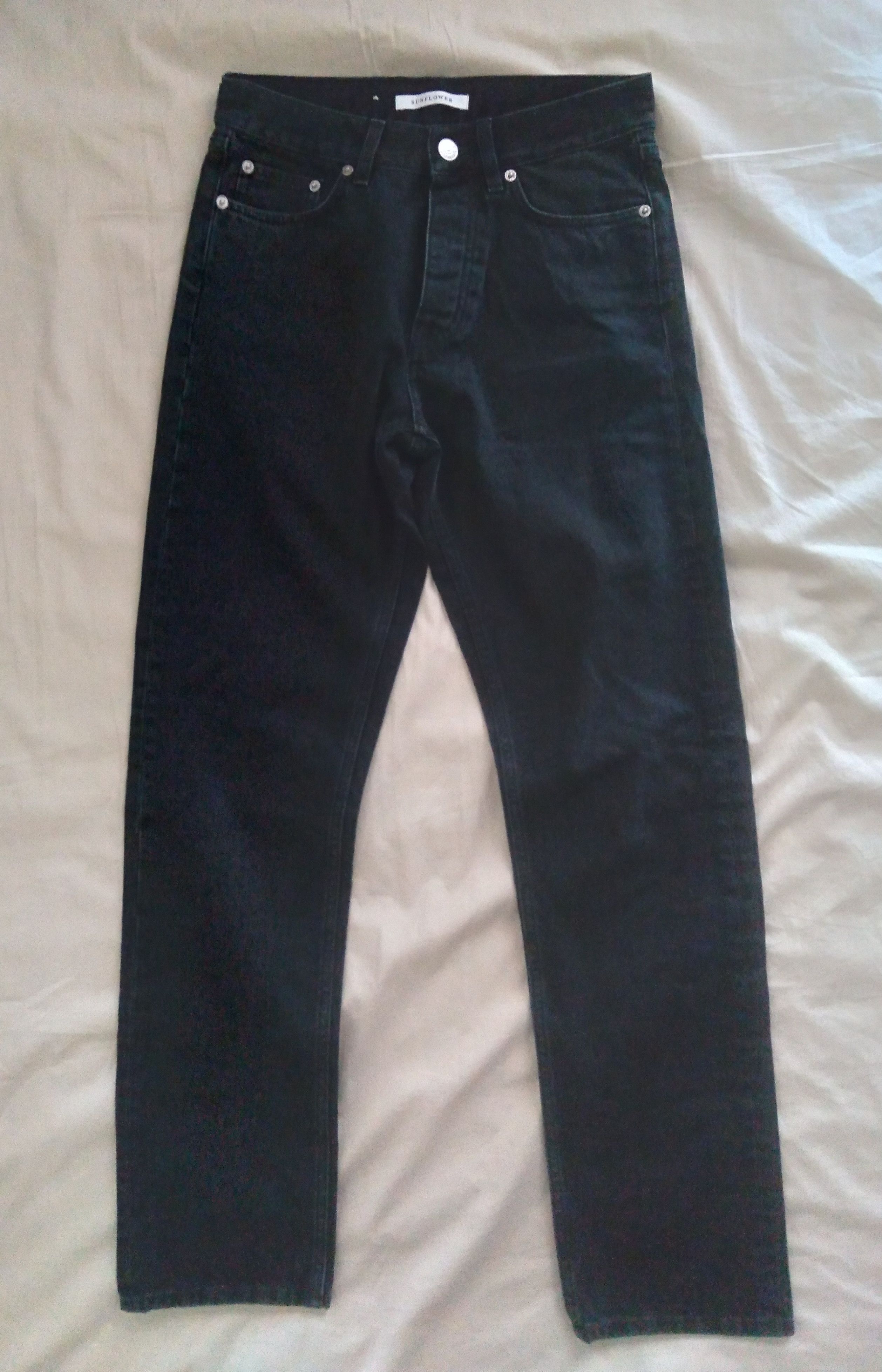 Sunflower Sunflower Wide Twist Denim Washed Black sz 29 | Grailed