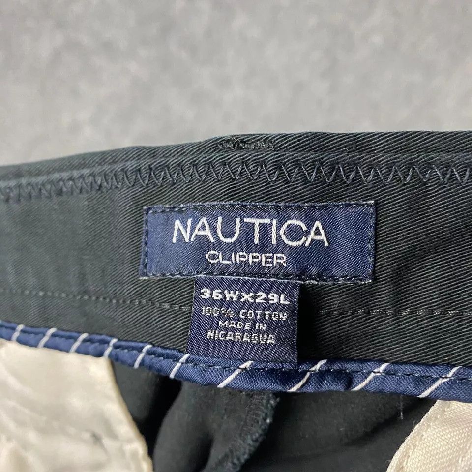 Nautica Nautica Chino Pants Men's 36x29 Clipper Cotton Adults Black Size US 36 / EU 52 - 7 Thumbnail