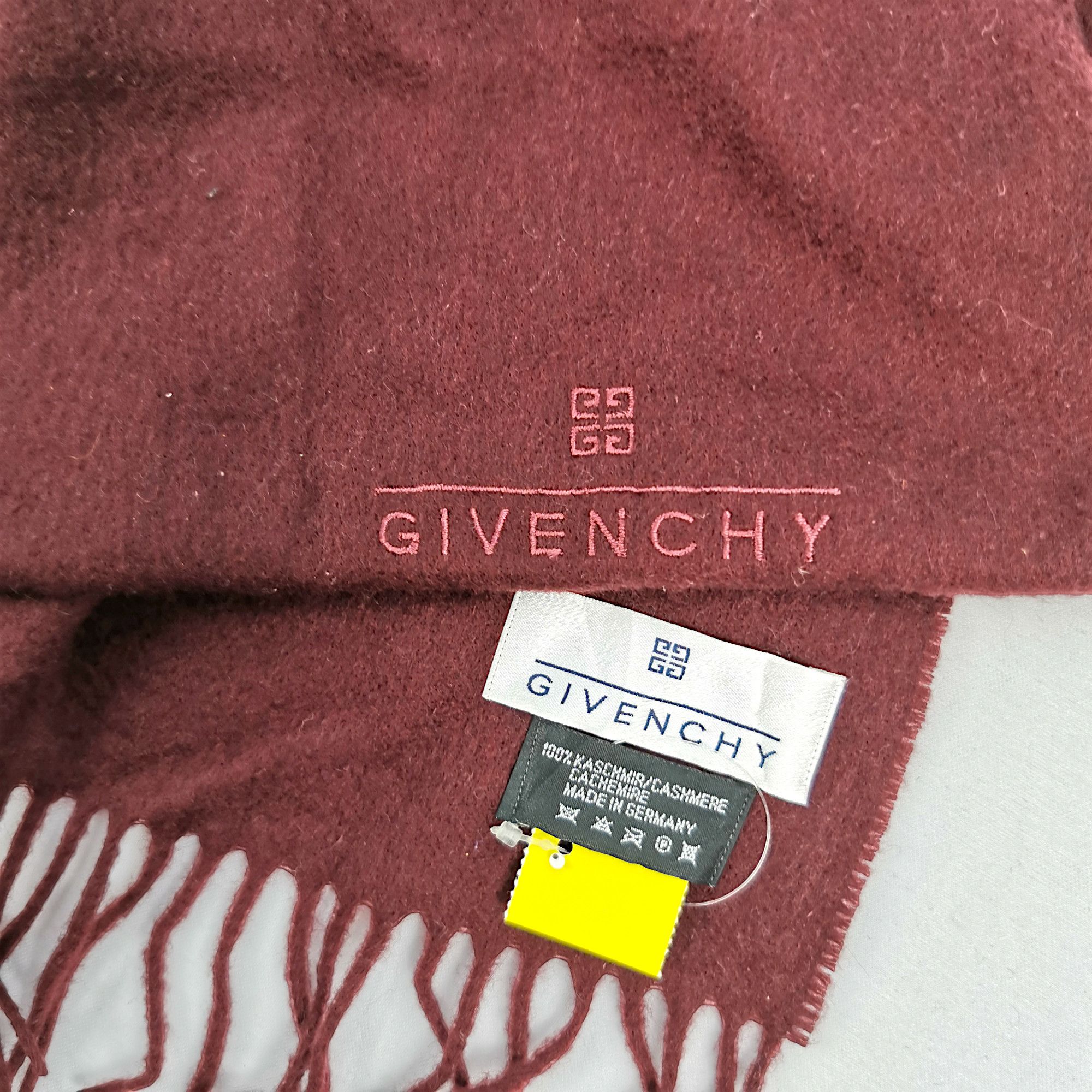 Japanese Brand Vintage GIVENCHY Scarf Muffler Wool Fringe Scarves. Size ONE SIZE - 4 Thumbnail