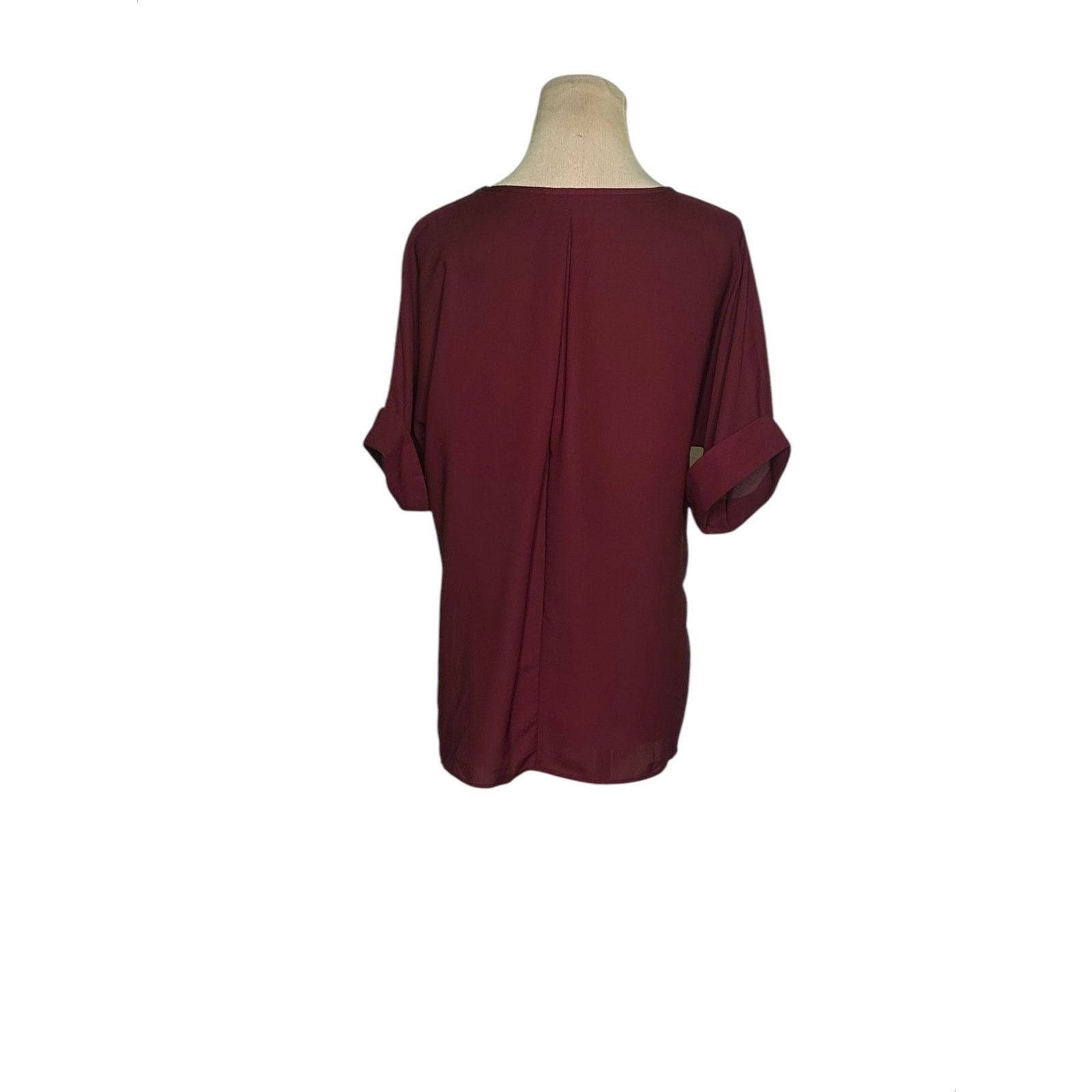 Asos Asos burgundy red short sleeves tunic top size 4 Size S / US 4 / IT 40 - 8 Thumbnail
