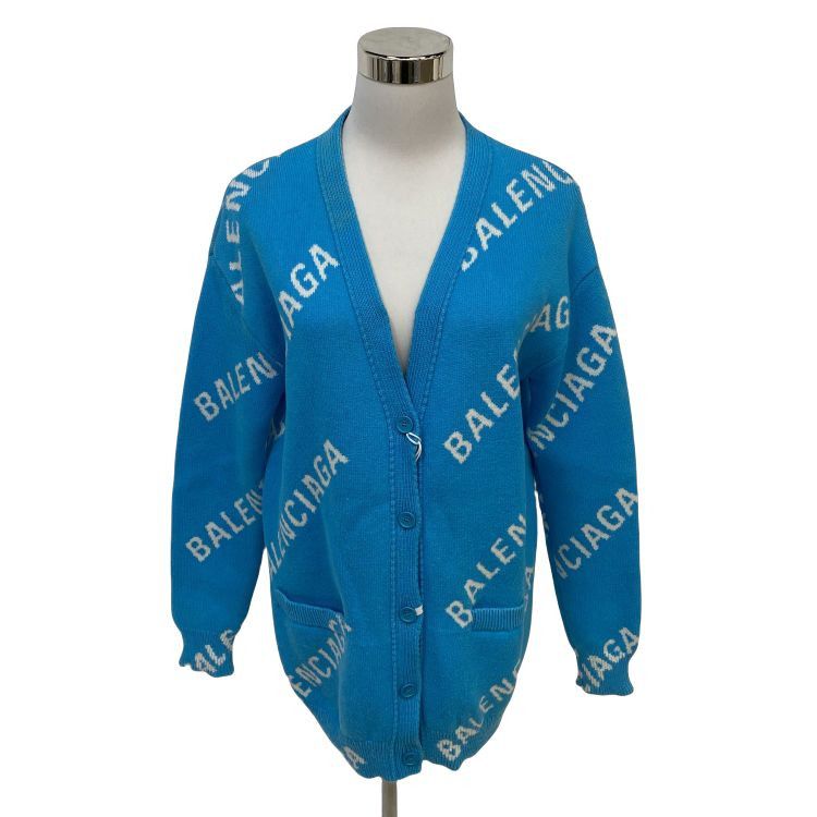 Balenciaga Balenciaga All Over Logo Cardigan Size XS Size US XS / EU 42 / 0 - 1 Thumbnail