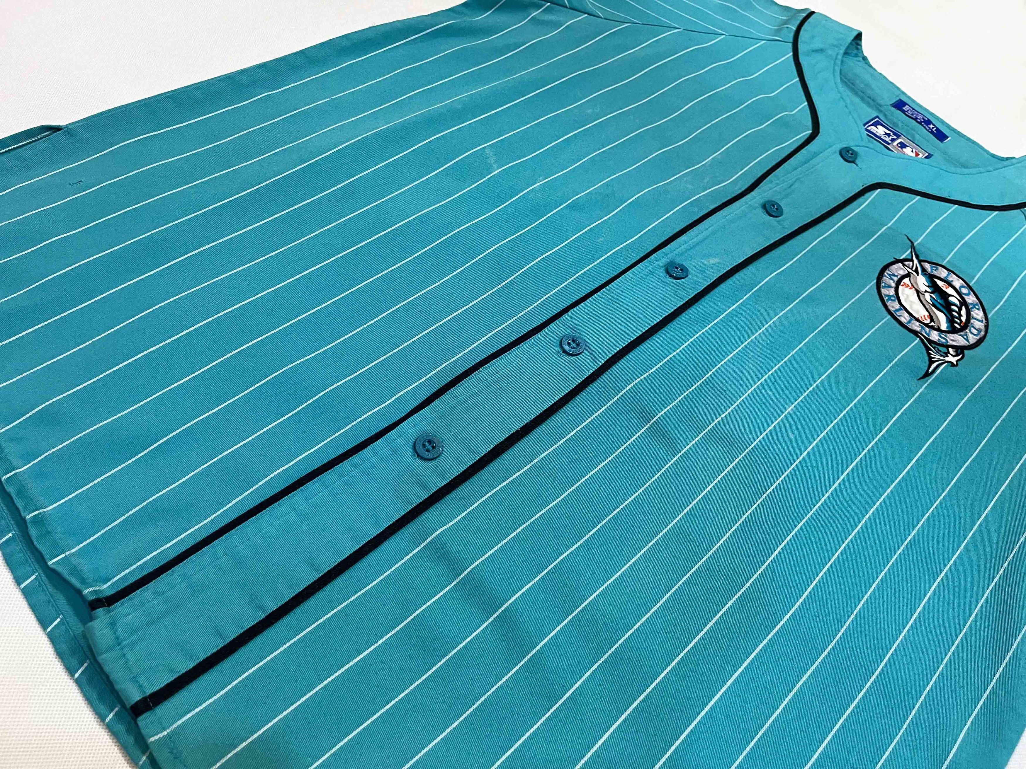MLB × Starter × Vintage Vintage Starter MLB Florida Marlins Pinstripe Jersey Size US XL / EU 56 / 4 - 7 Thumbnail