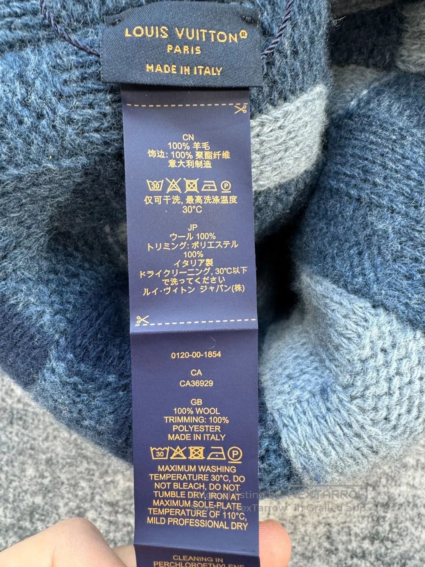Louis Vuitton louis vuitton blue check wool beanie. Size ONE SIZE - 5 Thumbnail