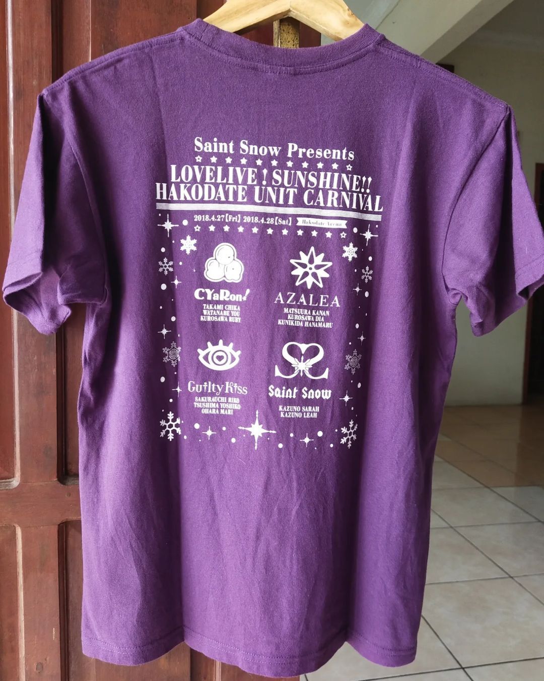 Anime × Japanese Brand Love Live Sunshine! Hakodate Unit Carnival Anime Idol Tees Size US M / EU 48-50 / 2 - 3 Thumbnail