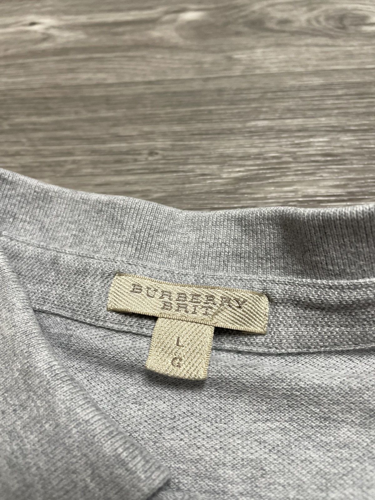Vintage Burberry Gray Polo Shirt Luxury