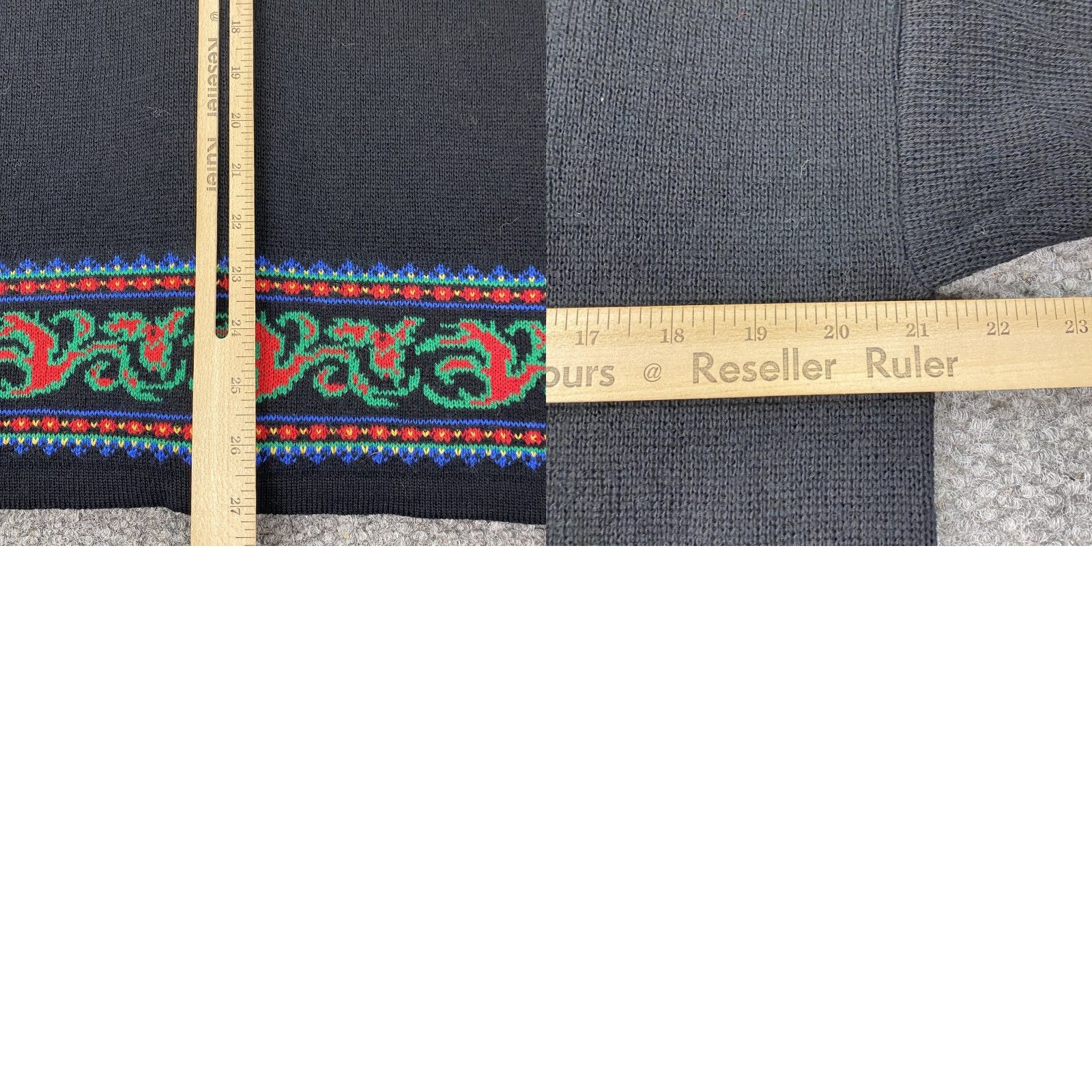 Pendleton VINTAGE Pendleton Cardigan Shirt Womens Large Black Wool Fair Isle 60s 70s Ladies Cardigan Shirt Size L / US 10 / IT 46 - 8 Thumbnail