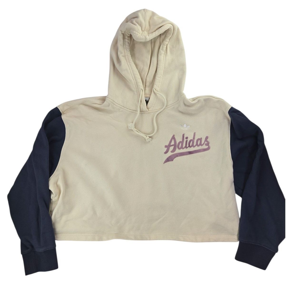 Adidas Adidas | Color Block Cropped Hoodie | Size 4 (Small) Size S / US 4 / IT 40 - 1 Thumbnail