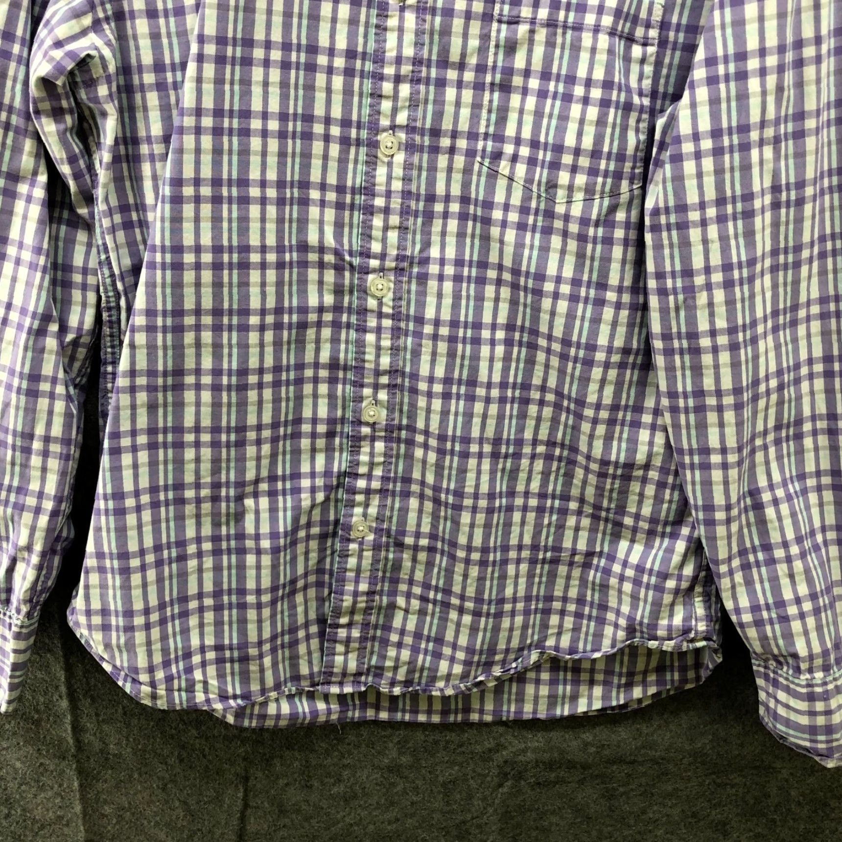 J.Crew J. Crew Mens Long Sleeve Button-Up Shirt M Purple Plaid Classic Preppy Slim Fit Cotton Blend Size US M / EU 48-50 / 2 - 3 Thumbnail