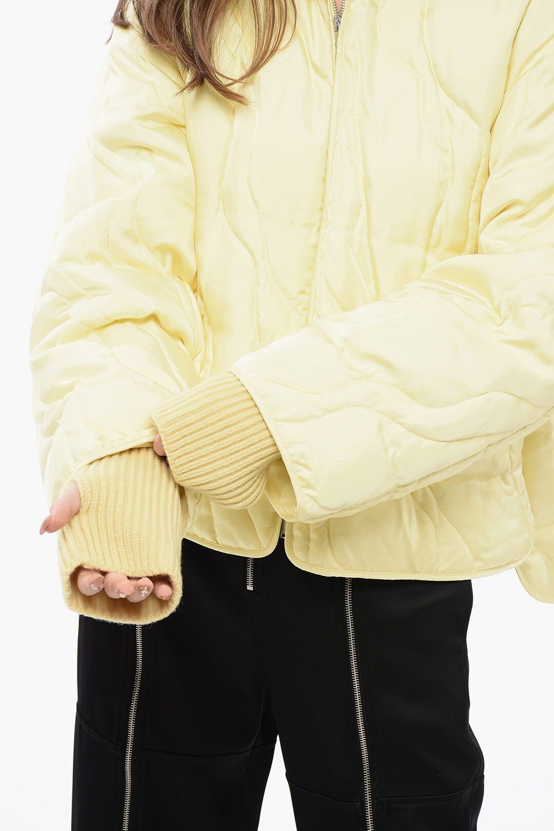 Jil Sander og1mm1225 Quilted Down Jacket in Yellow Size S / US 4 / IT 40 - 7 Thumbnail