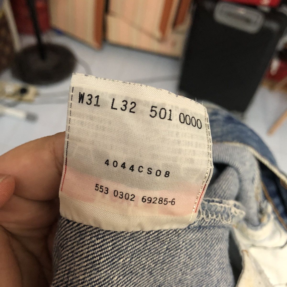 Levi's DL Levis 501 X Wildstyle super Lovers Rock denim #A2620 Size US 31 - 24 Thumbnail