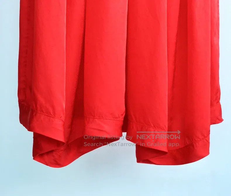 Comme des Garcons Comme Des Garcons Pleated Umbrella Hem Little Red Skirt Size S / US 4 / IT 40 - 8 Thumbnail