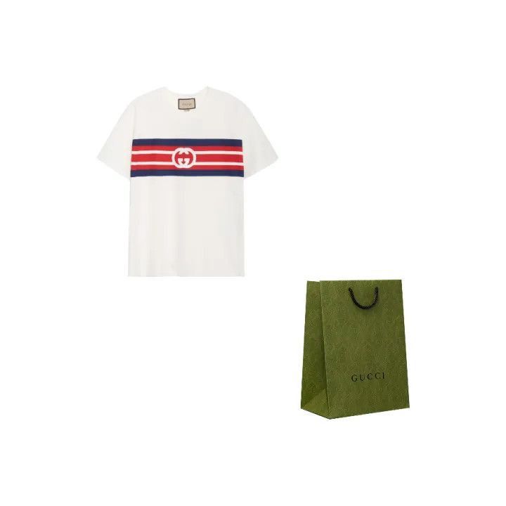 Gucci Gucci Gucci Striped Print Short Sleeve T-Shirt -2506 Size US L / EU 52-54 / 3 - 1 Thumbnail