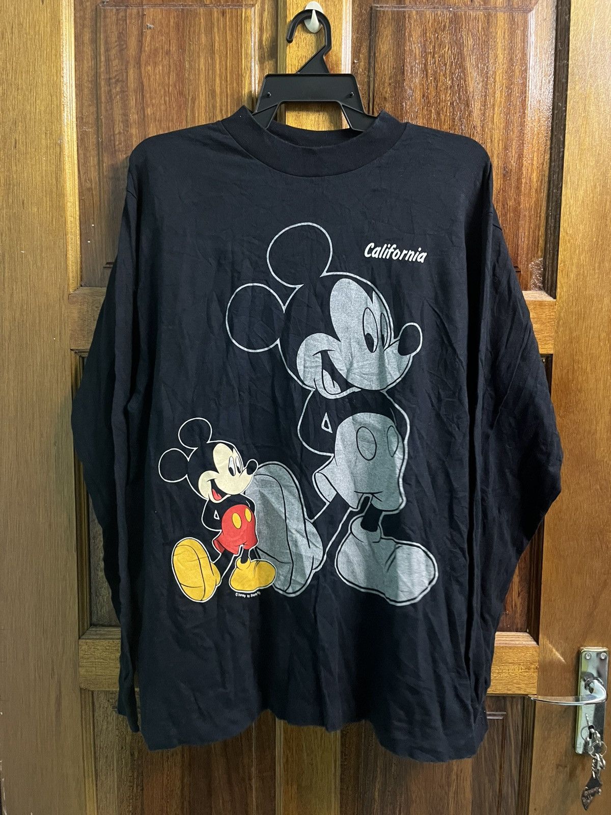 Vintage Vintage Mickey Mouse Mirror Print Long Sleev T shirt Size US L / EU 52-54 / 3 - 1 Thumbnail