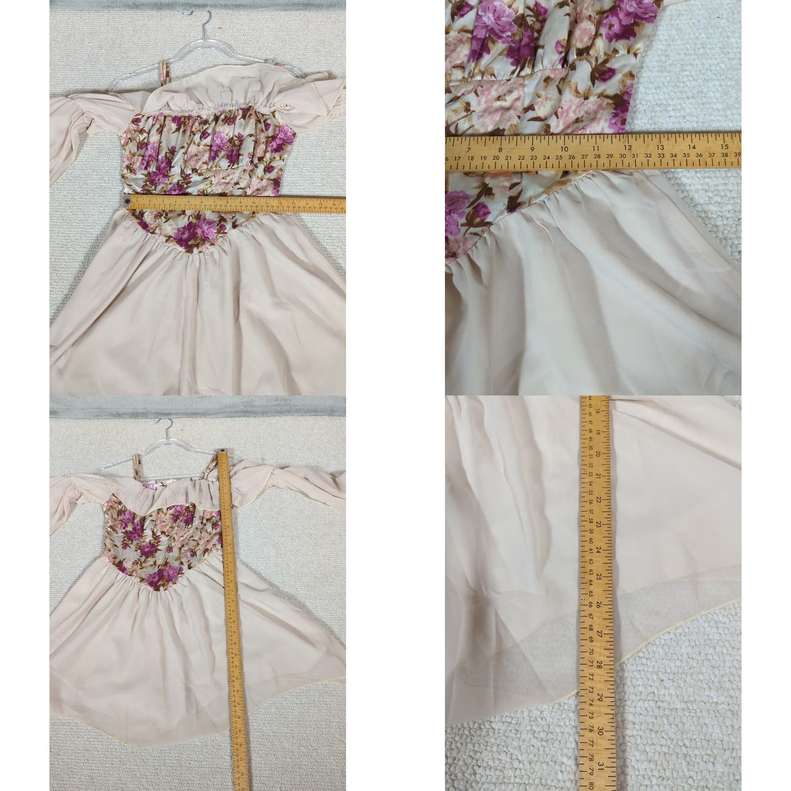 Cider Womens XS Mini Dress Off-Shoulder Corset Floral Medieval Renaissance Cottage Size XS / US 0-2 / IT 36-38 - 8 Thumbnail