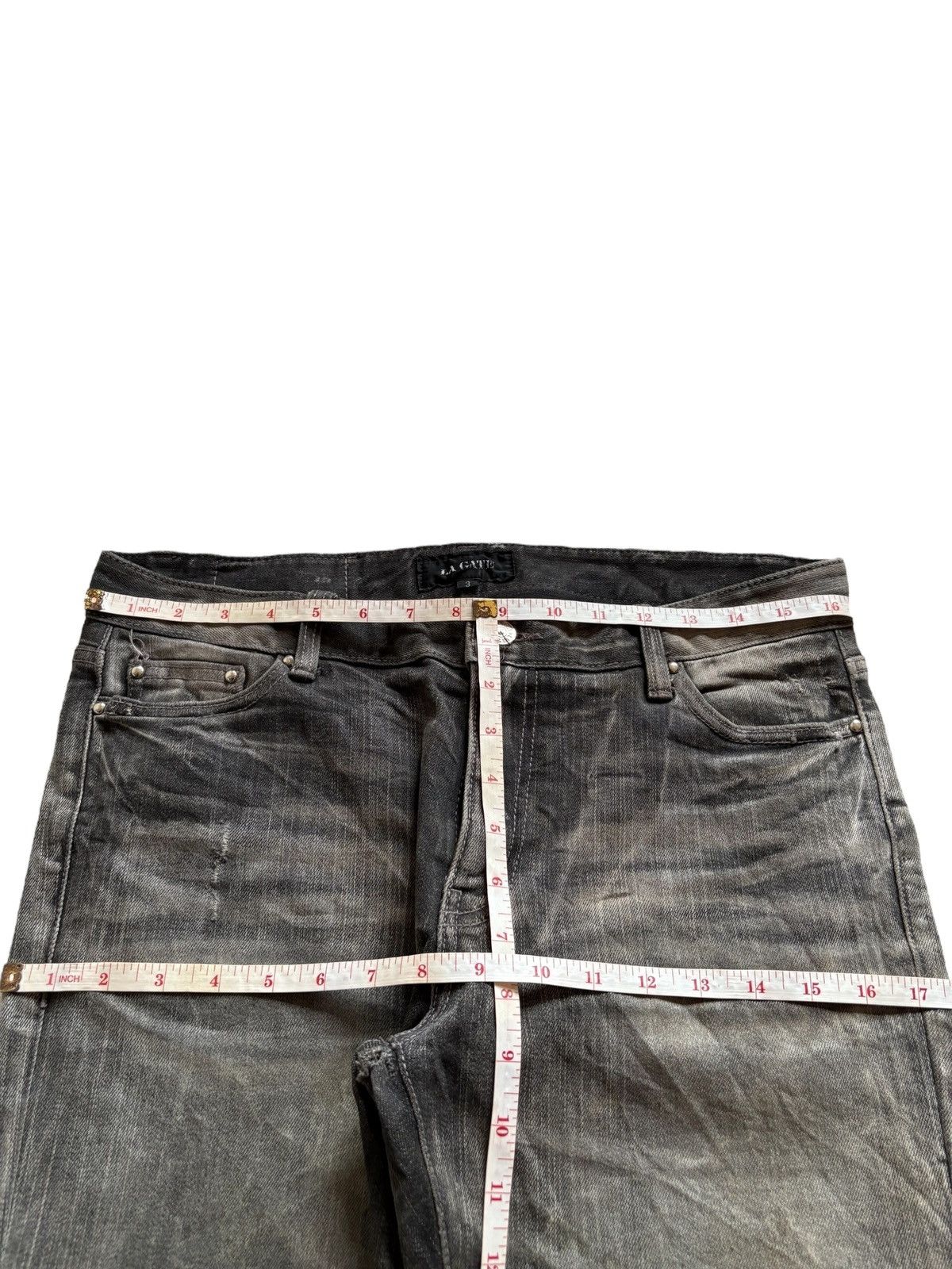 Japanese Brand × Tornado Mart Vintage Japanese Brand Mud Wash Distress Rip Flare Jean Size US 33 - 15 Thumbnail