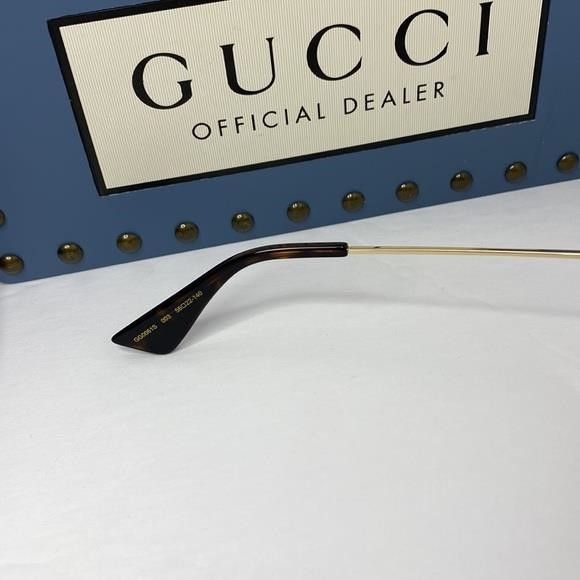 Gucci GUCCI Green Gradient Round Ladies Sunglasses GG0061S 003 56" Size ONE SIZE - 10 Thumbnail