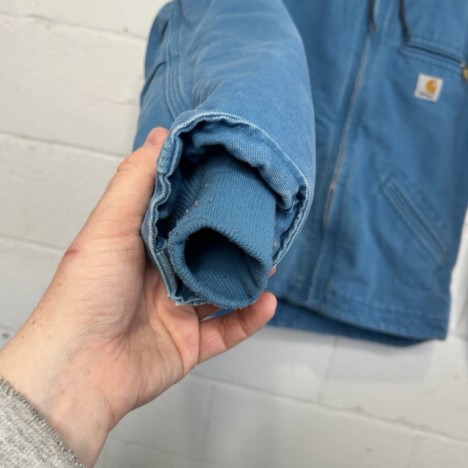 Carhartt Y2K Carhartt Sherpa-Lined Hooded Detroit Jacket “Blue Topaz” Size S / US 4 / IT 40 - 10 Thumbnail