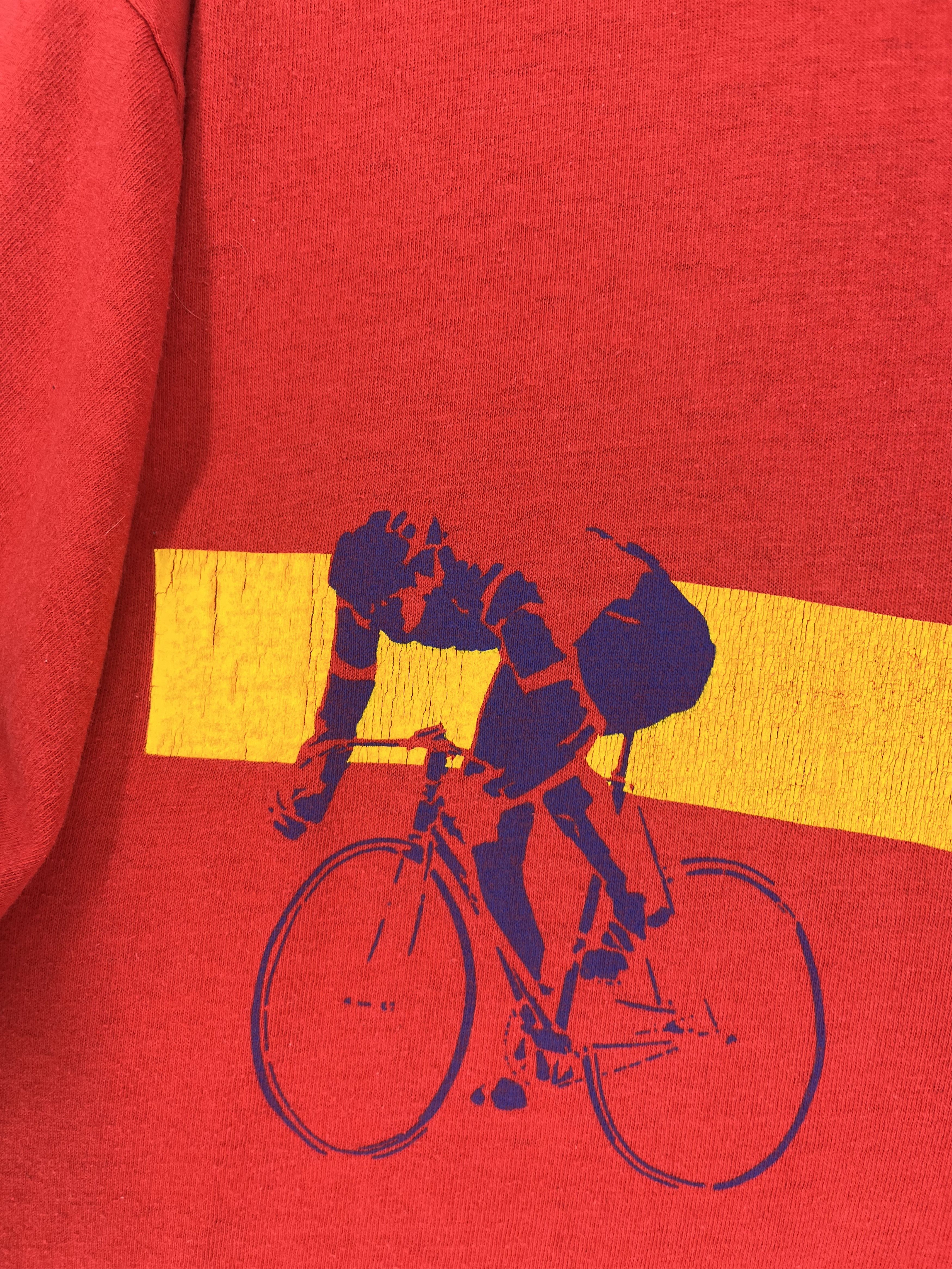 Vintage 80s 1988 Olympic Games Cycling Tee Shirt Size xl Size US XL / EU 56 / 4 - 6 Thumbnail