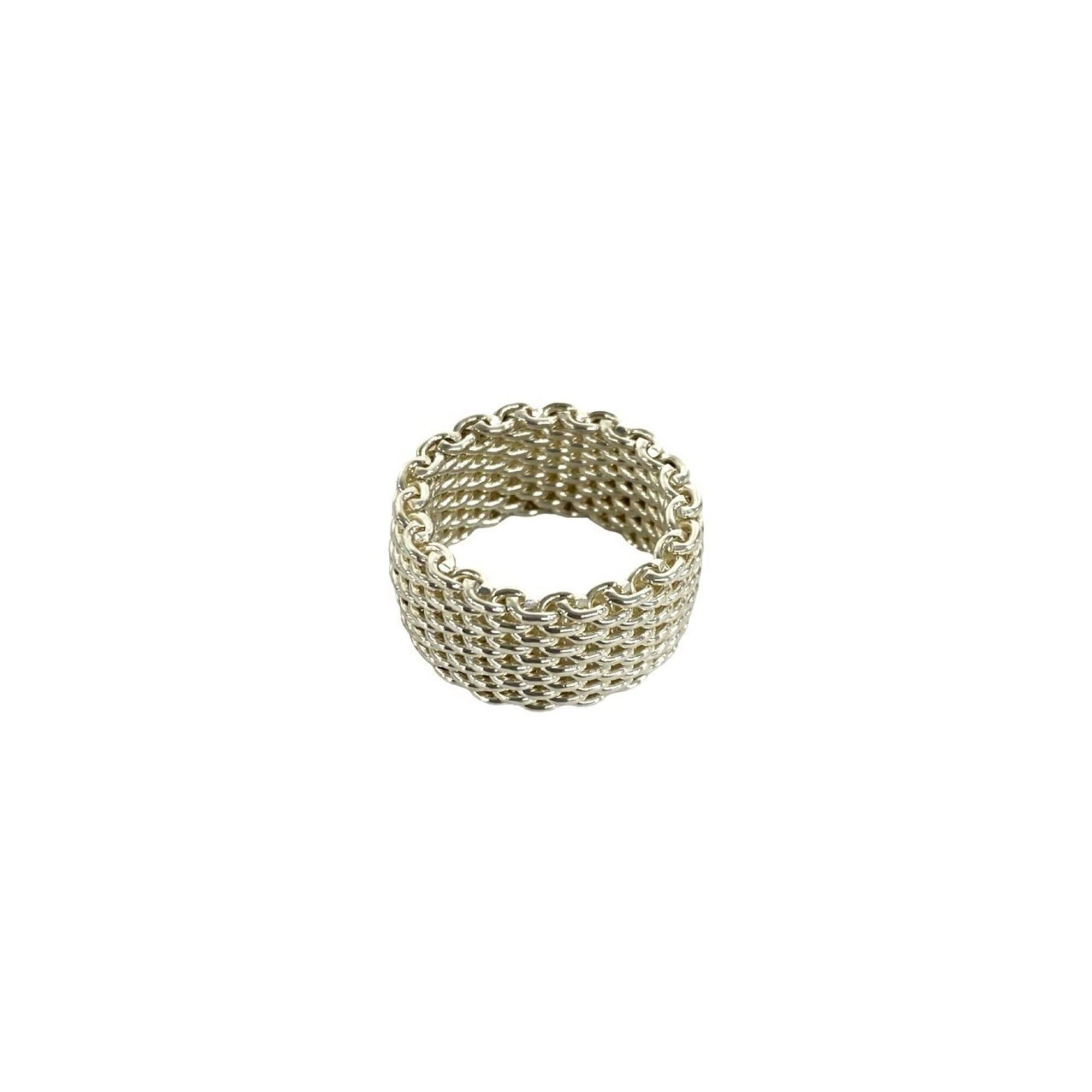 Tiffany & Co. TIFFANY&Co. Tiffany Somerset Mesh Ring, Sterling Silver 925, Women's Accessory, 30425 Size ONE SIZE - 1 Thumbnail