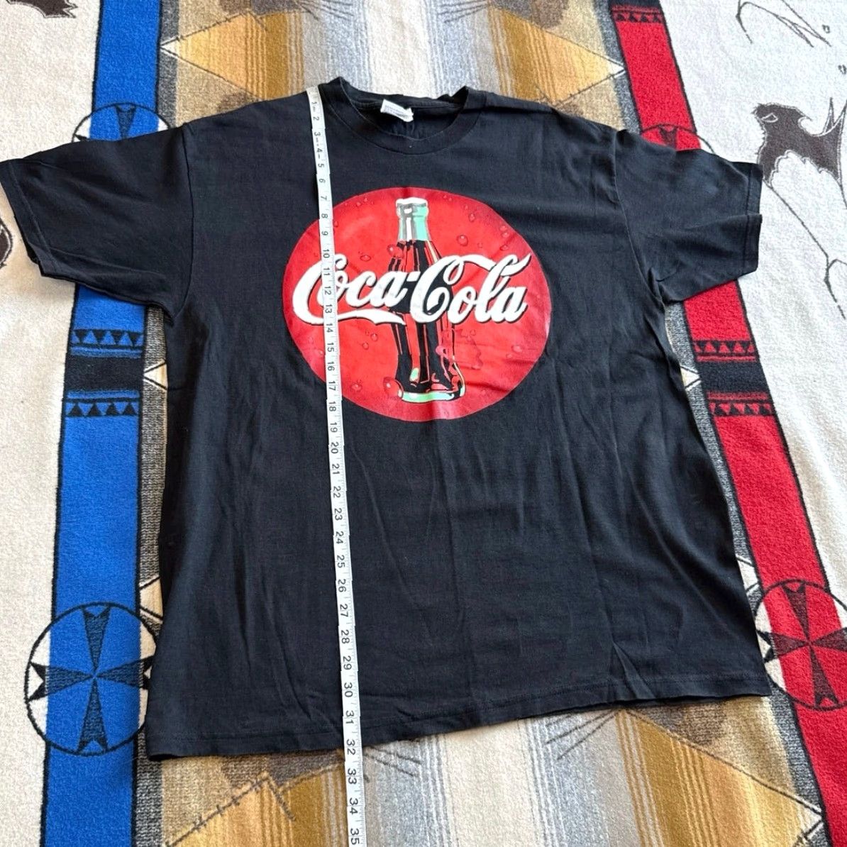 Hanes VINTAGE Coca Cola Classic Big Logo T-Shirt Hanes XL Men Black 90s 90s Logo Short Sleeve USA Mexico Pop Shirt Size US XL / EU 56 / 4 - 5 Thumbnail