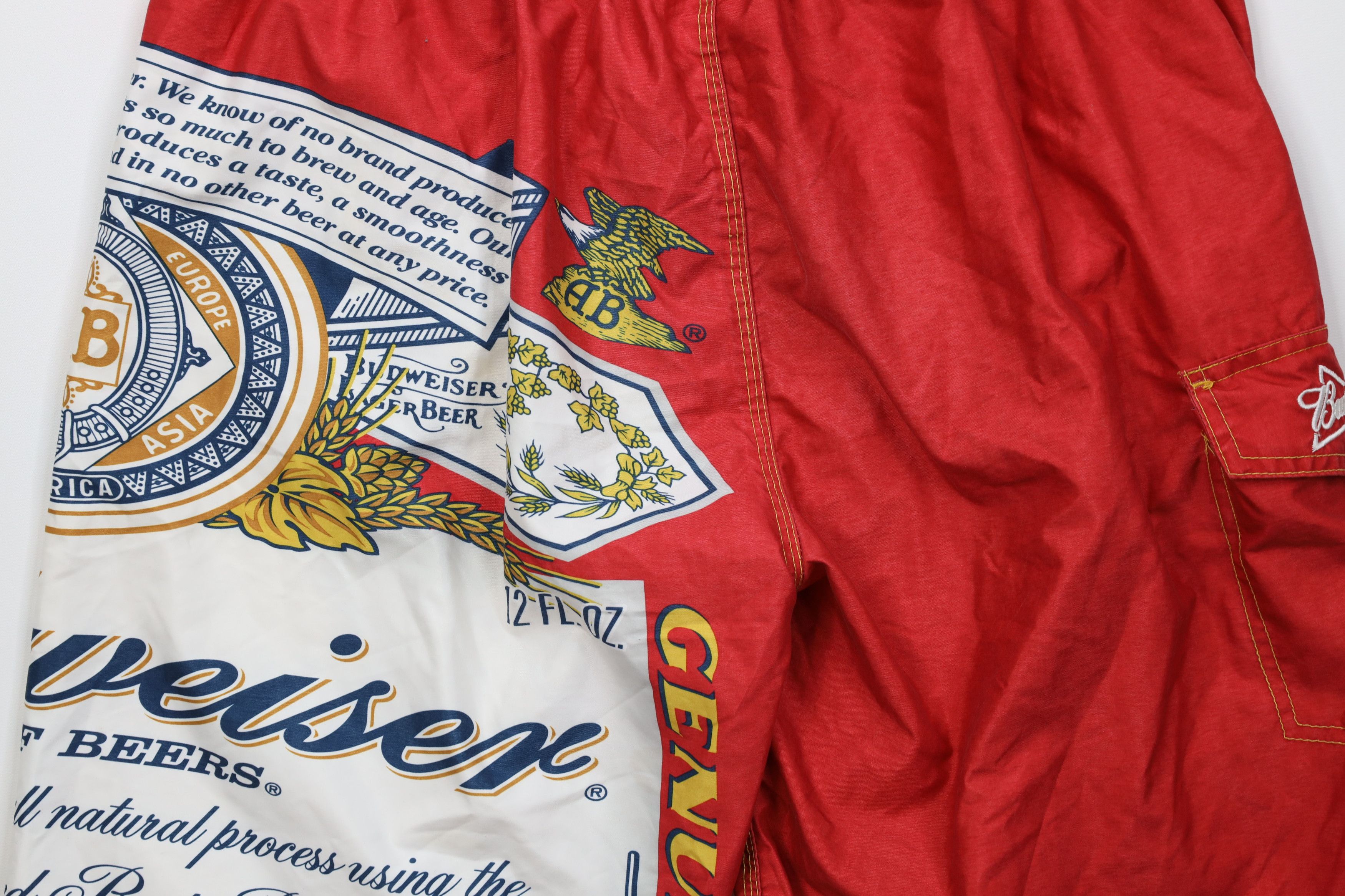Budweiser Vintage Y2K Anheuser Busch Budweiser Board Shorts Trunks Size US 38 / EU 54 - 13 Thumbnail