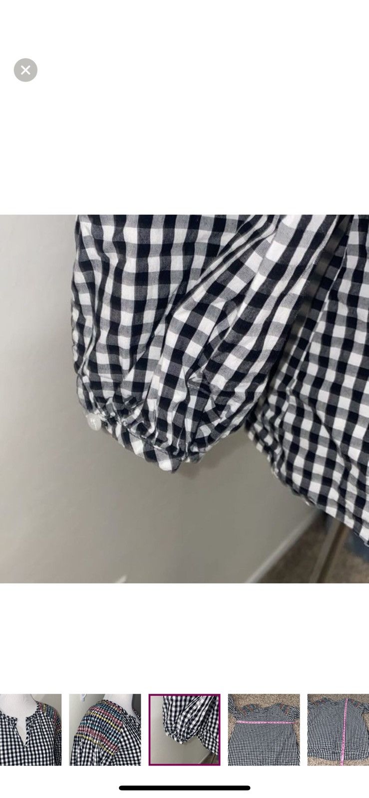 Madewell Madewell XS smocked gingham top Size XS / US 0-2 / IT 36-38 - 2 Thumbnail