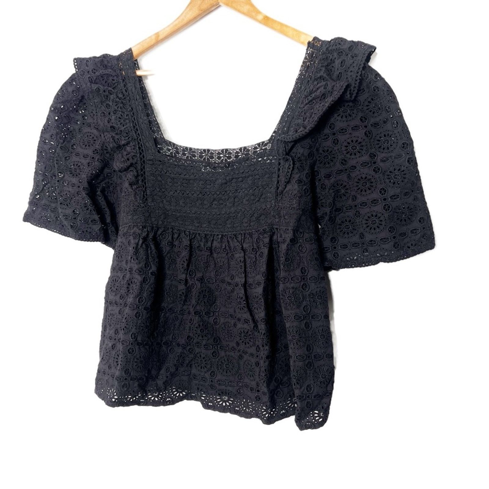 Vineyard Vines New with Tag Vineyard Vines Women's Black Eyelet Blouse Size XL / US 12-14 / IT 48-50 - 12 Thumbnail