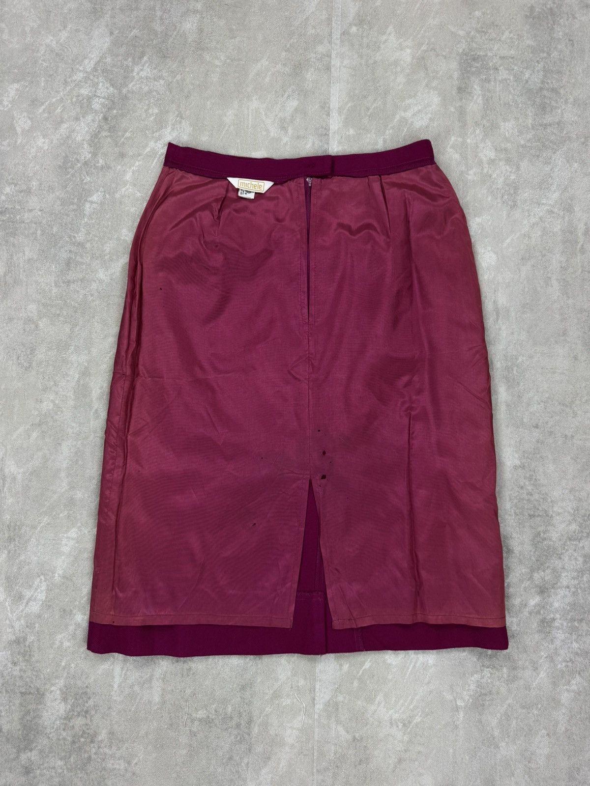 Other Michele Pure Wool pink skirt Vintage ILGWU made in USA Size 26" / US 2 / IT 38 - 8 Thumbnail