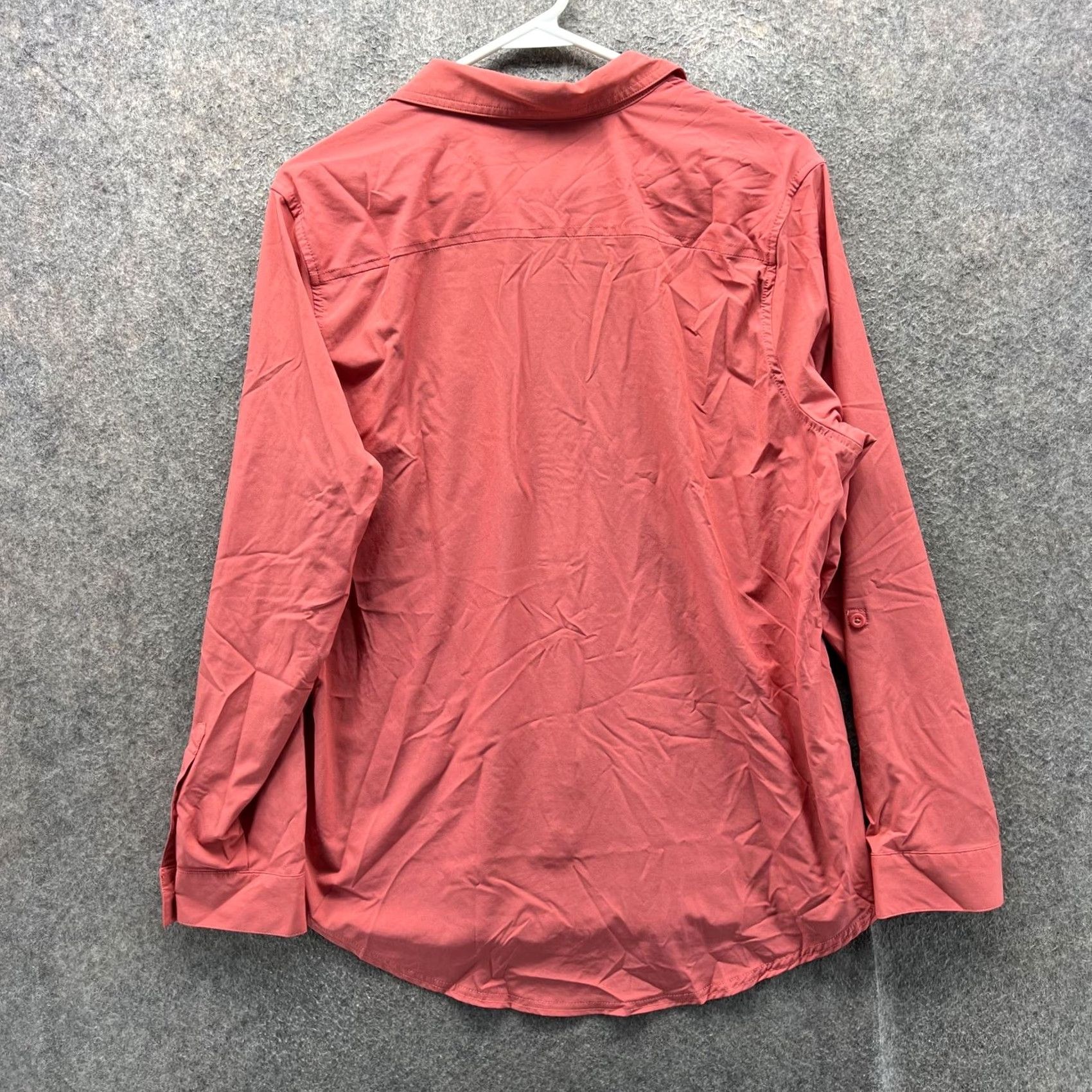 Eddie Bauer Eddie Bauer Shirt Womens Large Red Classic Fit Button Front Roll Tab Casual Top Size L / US 10 / IT 46 - 2 Thumbnail