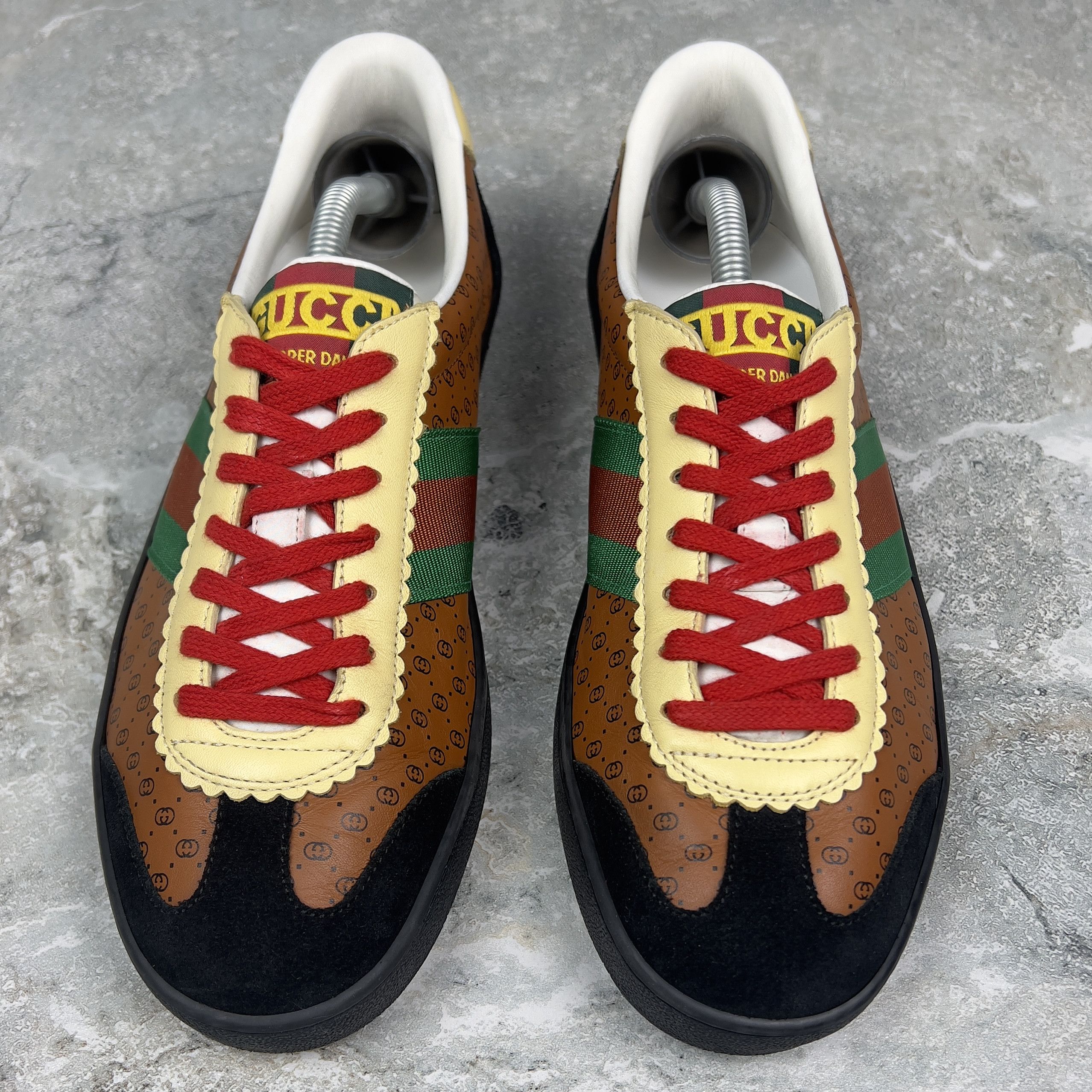 Gucci x Dapper Dan Web G74 GG Monogram Sneakers Leather
