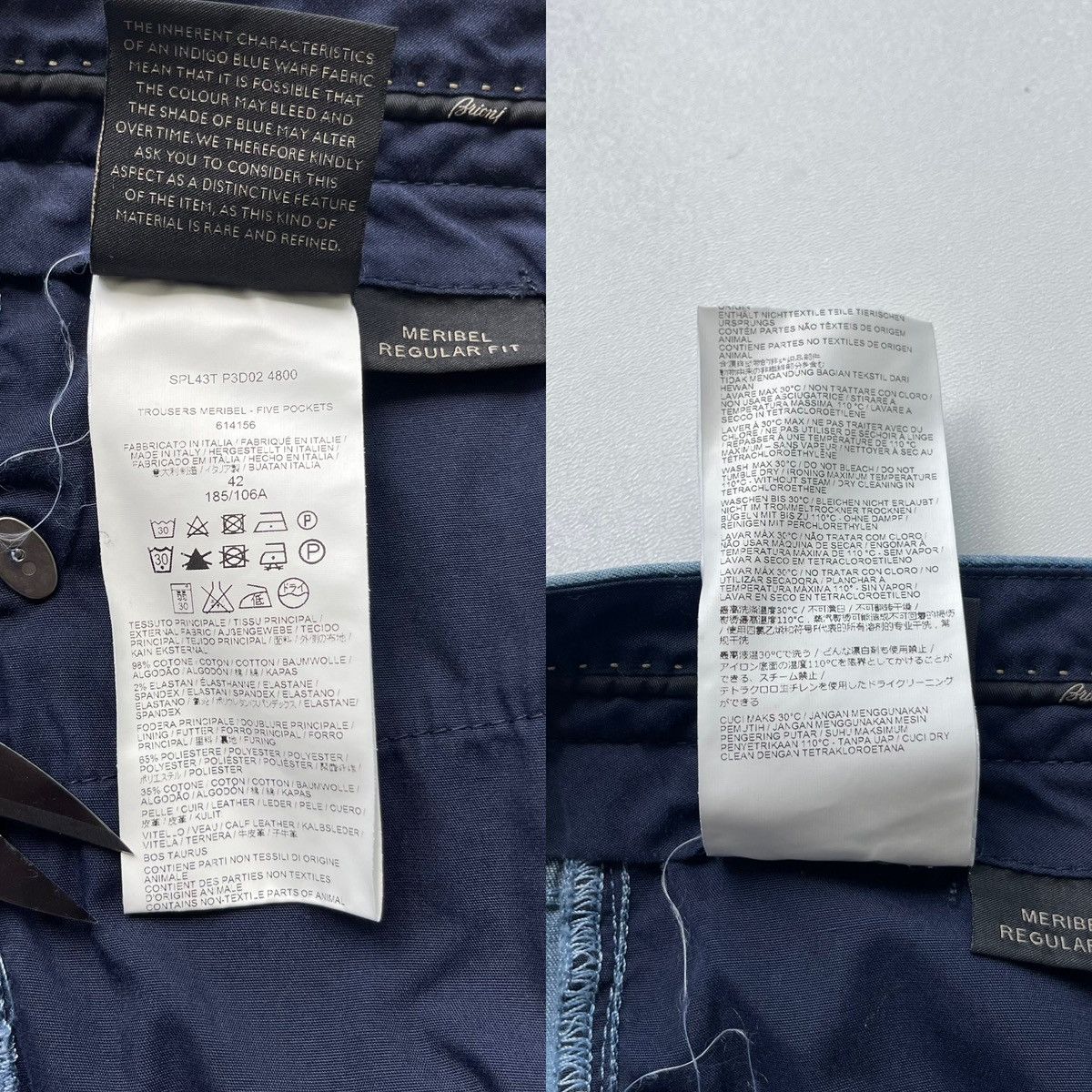 Brioni Brioni Meribel Trousers Regular Fit Denim Jeans Blue Size US 38 / EU 54 - 11 Thumbnail
