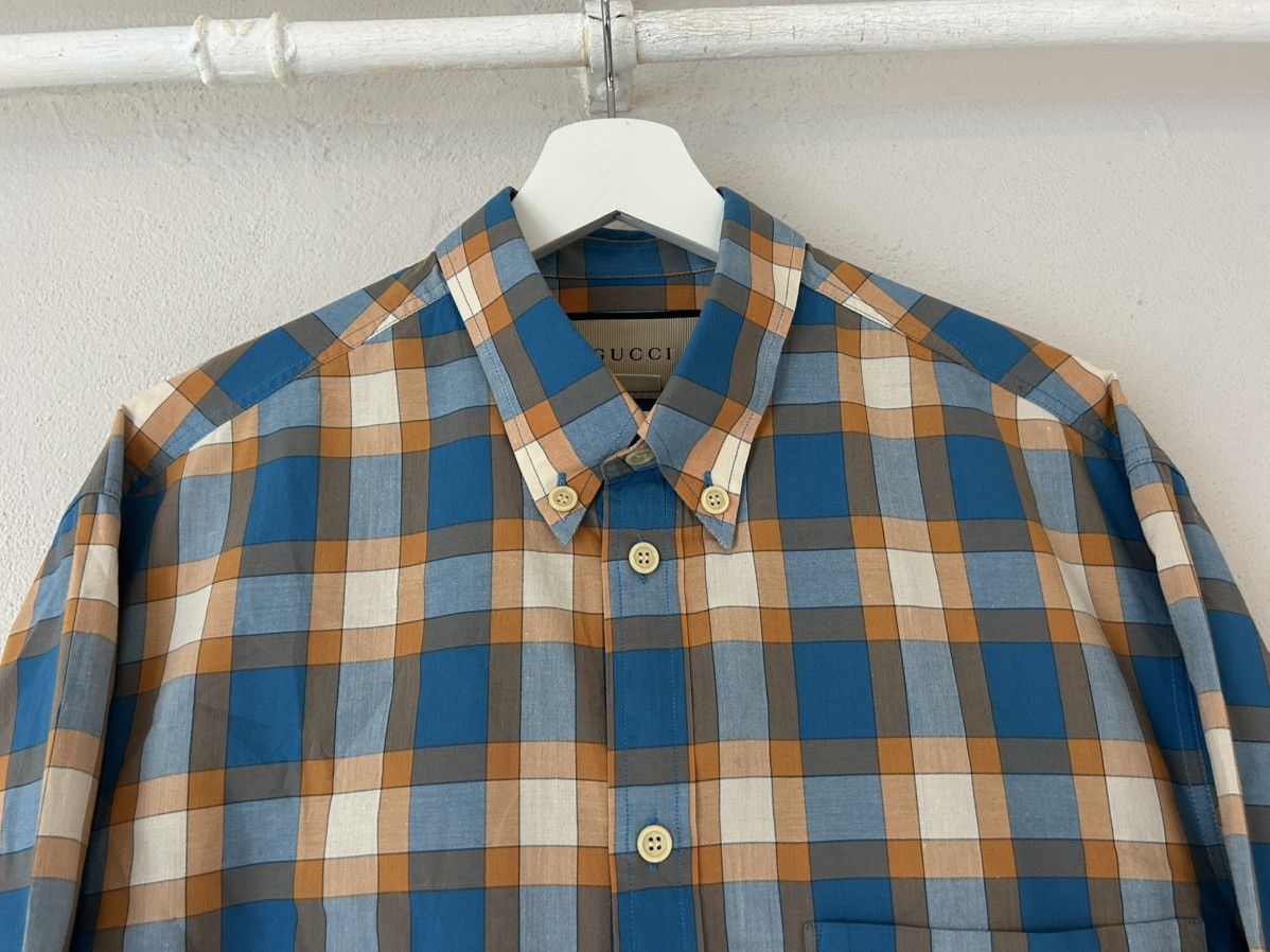 Gucci Gucci Plaid Shirt with Beaded Insect Embroidery Size US S / EU 44-46 / 1 - 3 Thumbnail