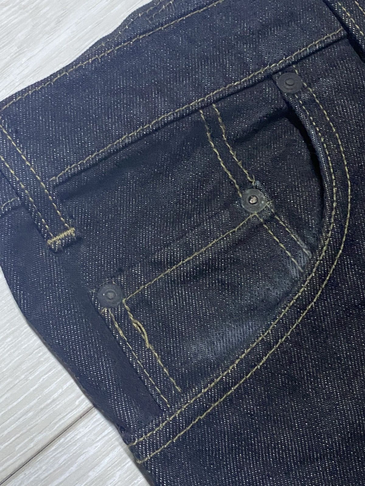 Big John Vintage Big John Black Denim Distressed Repair Baggy Jeans Size US 41 - 7 Thumbnail