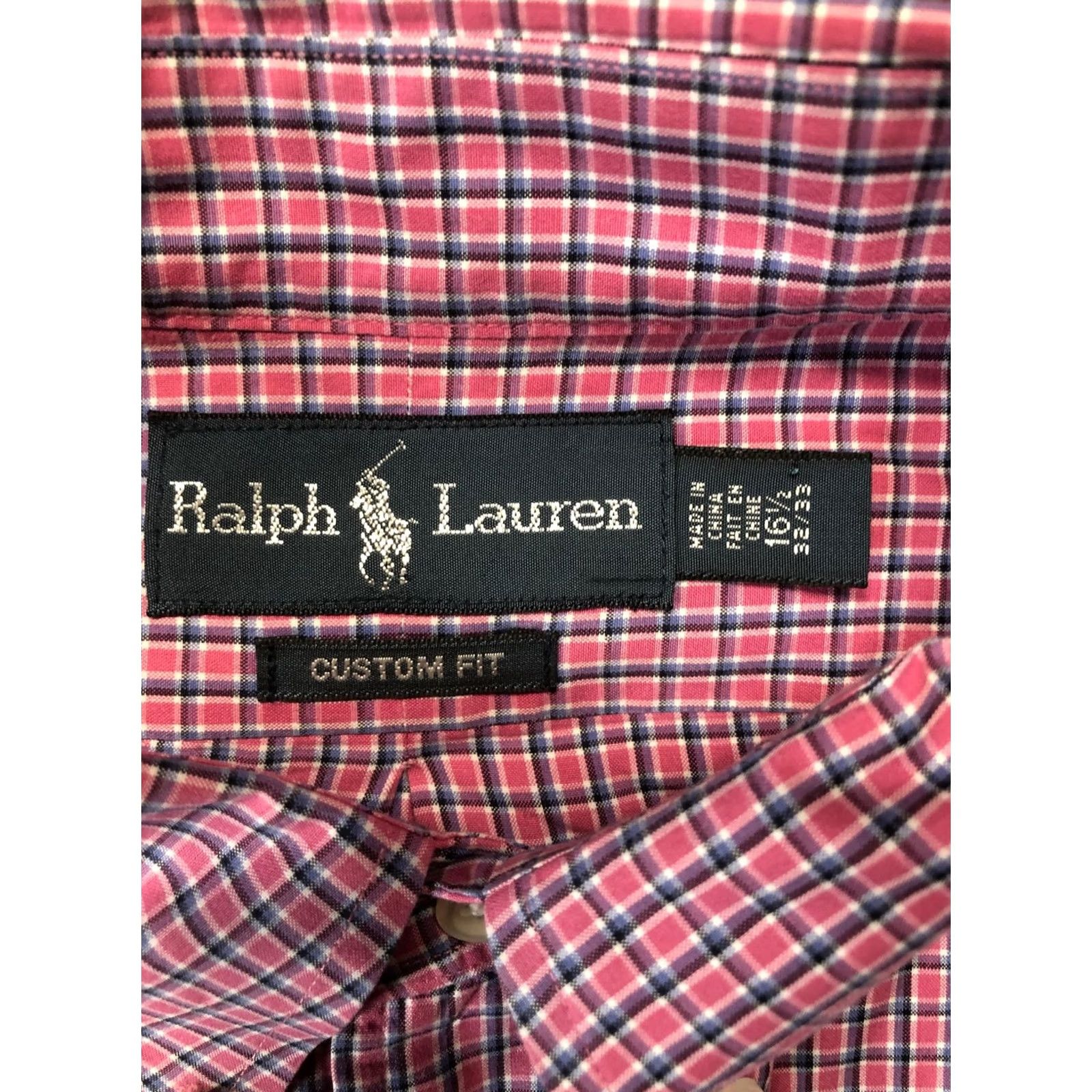 Ralph Lauren Ralph Lauren Shirt Mens Large Pink Check Custom Fit Long Sleeve Button Down Size US L / EU 52-54 / 3 - 4 Thumbnail