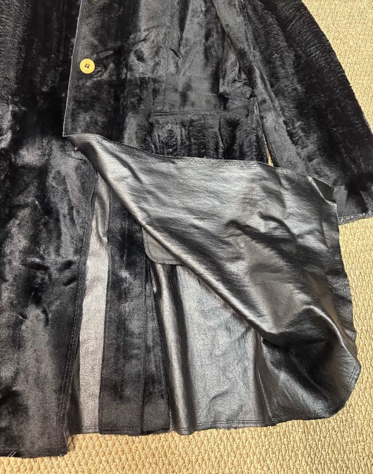 Comme des Garcons Homme Plus Comme des Garçons HOMME PLUS Black Velvet Long Coat K23 Size US L / EU 52-54 / 3 - 6 Thumbnail